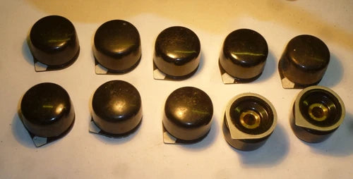 10 x Vintage Bakelite Drehkn?pfe Drehknopf f. Potentiometer Drehko. + Co  /LF R5
