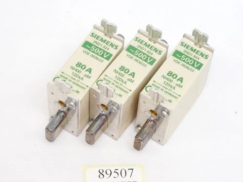 Siemens 3ND1824 / 80A 500V~ NH00 / Inhalt : 3 St¨¹ck