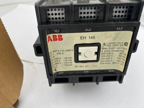 1pc x ABB CONTACTOR L0052252 TYPE EH 145-30-22