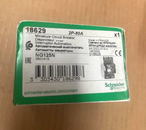 Schneider Electric NG125N Miniature Circuit Breaker 2P-80A 18629