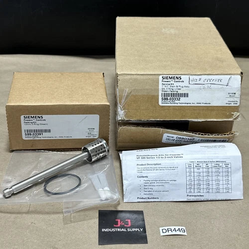 NEW- SIEMENS Service Kit 1¡± NC Stem & Plug Assy SS, V-Ring, Linear Steam Packing