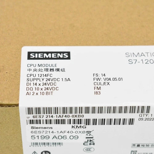 New Siemens 6ES7214-1AF40-0XB0 6ES7 214-1AF40-0XB0 SIMATIC S7-1200F CPU 1214 FC
