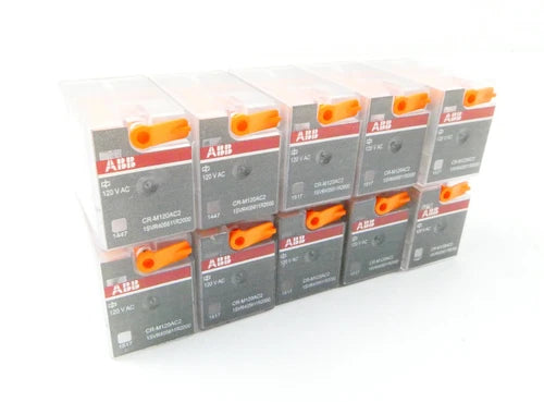 10x ABB CR-M120AC2 (1SVR405611R2000) (120VAC) RELAY - set of 10