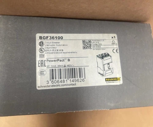 Schneider Electric SQUARE D - BGF36100 - PowerPact Circuit Breaker 3P 100A