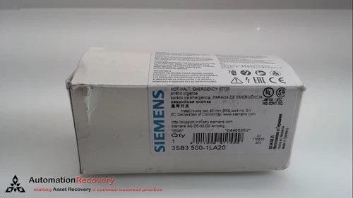 SIEMENS 3SB3 500-1LA20, NEW #274655