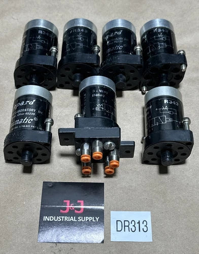 (7) PREOWNED- Clippard Minimatic Valve R343 3-Way Delay Valve || WARRANTY ????