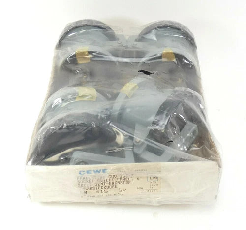 4 x CEWE Anbausteckdose CUV 363-7 | 63A-7h | 500V~ | 4 polig