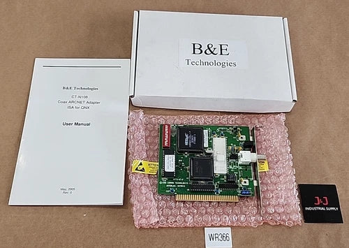 *BRAND NEW* B&E Technologies CT-N108 Coax ARCNET Adapter ISA For QNX + Warranty!