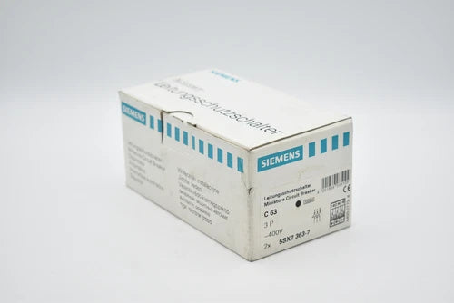 2 pcs Siemens Circuit Breaker C 63 5SX7 363-7 ( 5SX7363-7 )