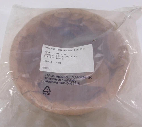 5 St¨¹ck Wellendichtring WA-175 | 175x200x15 NBR