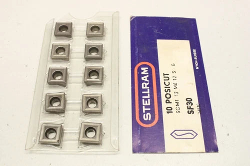 10x STELLRAM SF30 SOMT 12 M6 12 S-B  12M612 Wendeschneidplatten 26510 OVP
