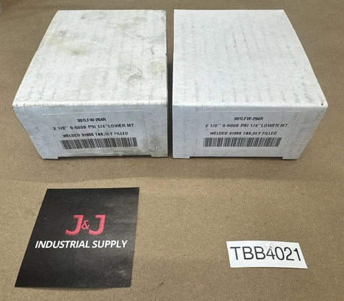 (2) NEW IN BOX- PIC Gauges 301LFW-254R Pressure Gauge 2.5¡± 0-5000PSI 1/4¡±NPT