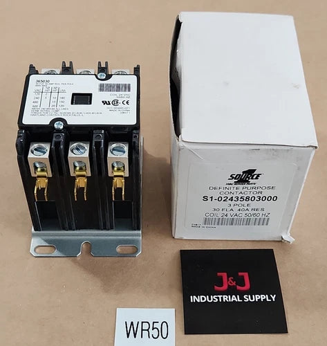*BRAND NEW* York S1-02435803000 Definite Purpose Contactor 3P 40A 24V + Warranty