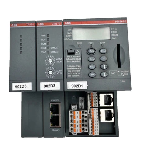 ABB PM5670 1SAP151000R0278 CPU 160MB ETHERNET + TB5620-2ETH + TA524 + CM579