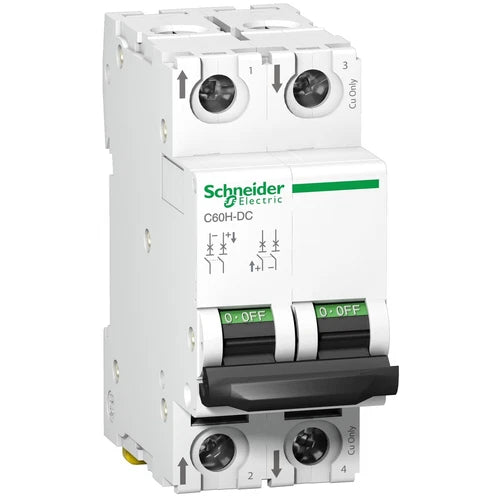 Schneider Electric Acti 9 A9N61522 disyuntor en miniatura - C60H - 2 poles - 2A