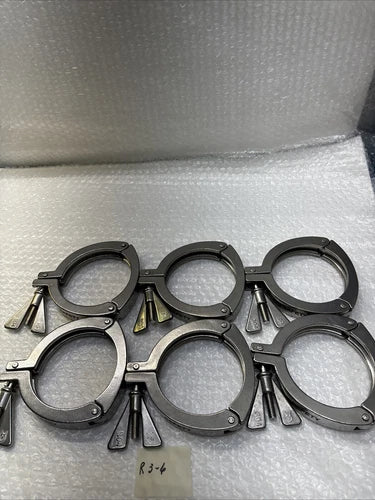 ** New Three Segment Heavy Duty Sanitary Tri Clamp Stainless Steel 304 Lot Of 6#