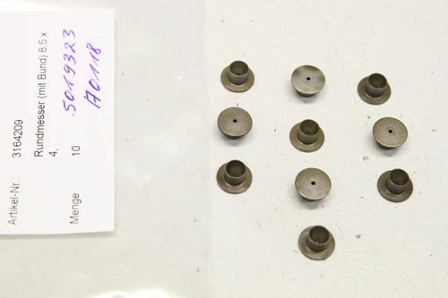 10x 3164209 Ersatzteil Rundmesser (mit Bund) 8,5 X 4