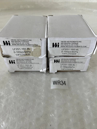 (4) Weiss Instrument LF251-160-4L 2 1/2" Dial, Liquid Filled, 1/4" Npt Bottom,