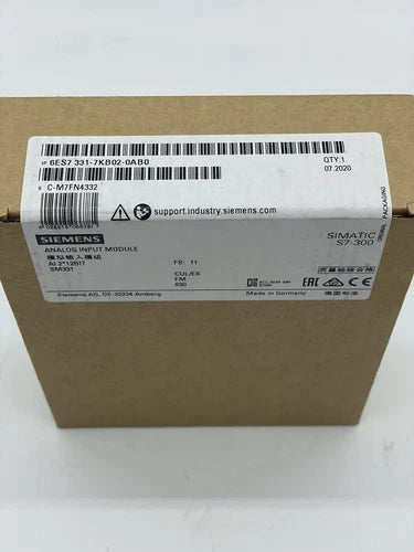 New Siemens 6ES7331-7KB02-0AB0 6ES7 331-7KB02-0AB0 S7-300 Analog Input SM 331