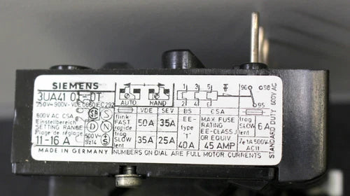 SIEMENS Thermisch verz. ?berlastrelais 3UA4101-0T mit Phasenausfallschutz 11-16A