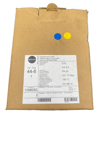 SAMSON 44-6 2446B VANNE DE DECHARGE 44-6 1098050 G3/4 KVS 4 PN25