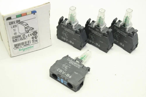 4x SCHNEIDER ELECTRIC ZBVB6 24V ?22mm blau 24V LED Modul  3389110089653 OVP