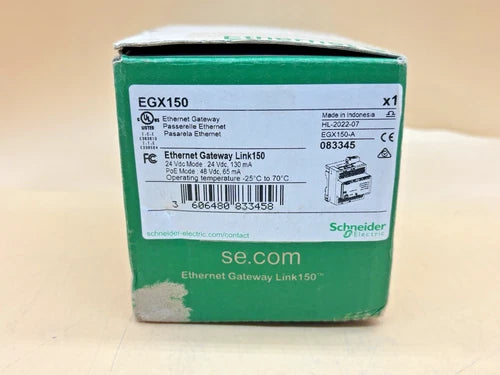 SCHNEIDER ELECTRIC POWERLOGIC EGX150 ETHERNET GATEWAY EGX150
