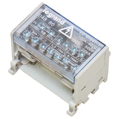04880 LEGRAND, Modular distribution terminal block - monoblock - two-pole 048...