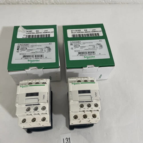 New Schneider Electric CAD32B7 Control Relay, (Lot Of 2) Fast Shipping!