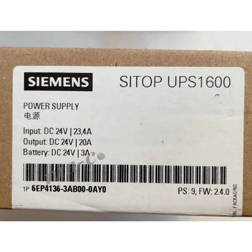 New Siemens 6EP4 136-3AB00-0AY0 6EP4136-3AB00-0AY0 SITOP UPS1600 20A