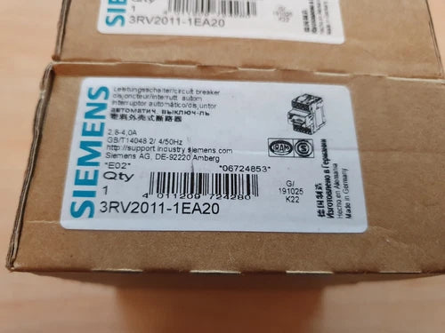 Siemens 3RV2011-1EA20 NEW
