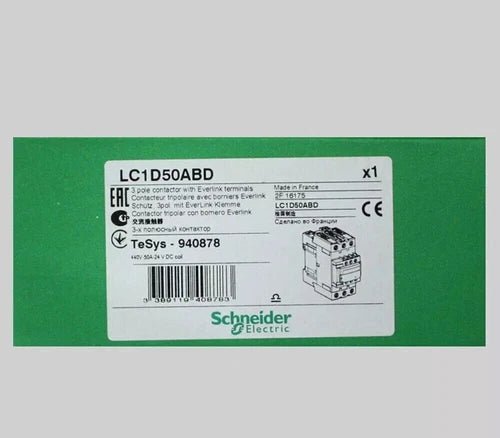1PC Schneider LC1D50ABD Contactor 50A DC24V New In Box Expedited Shipping