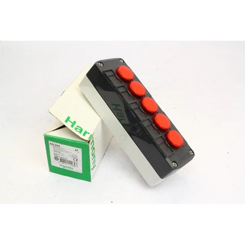 Schneider Electric XALD05 5 Hole Control Box (Red Light Preinstalled (B3