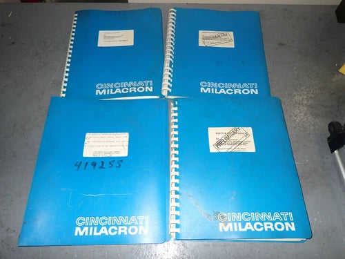 (4) Cincinnati Milacron T-20 HMC Manuals Acramatic 900 T20 Horizontal CNC