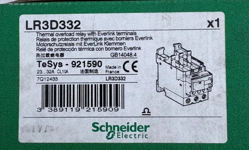 SCHNEIDER ELECTRIC RELAIS DE PROTECTION THERMIQIUE LR3D332 x1