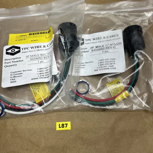 (2) TPC WIRE & CABLE 84240N2  Rev.C Fast Shipping! + Warranty