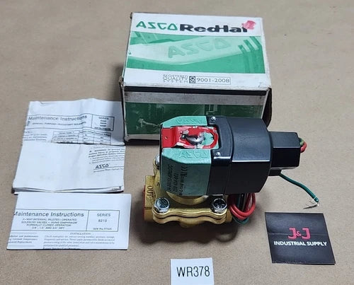 *BRAND NEW* Asco 8210P095 Red-Hat Solenoid Valve 3/4" 2W NC 24-99Vdc + Warranty!