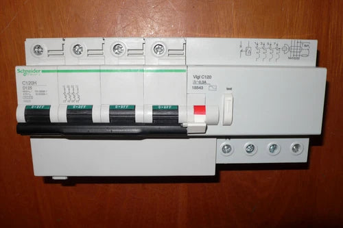DISJONCTEUR DIFERENTIEL TETRA. 125A 300mA COURBE D SCHNEIDER ELECTRIC 125AMPERE