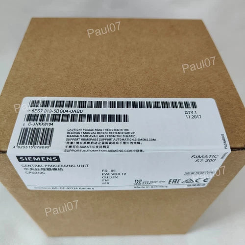 New Siemens 6ES7313-5BG04-0AB0 6ES7 313-5BG04-0AB0 SIMATIC S7-300 CPU 313C