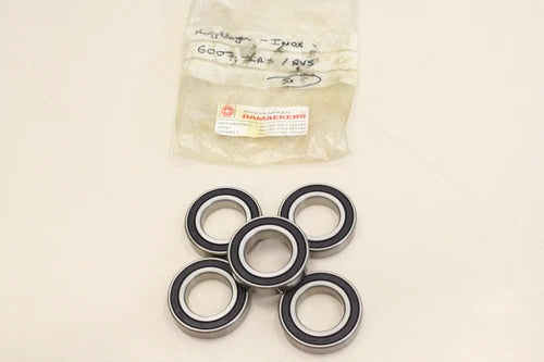 5x EZO 35x62x14 SS6007RS SS6007 RS  Kugellager Edelstahl 6007ERS NEU