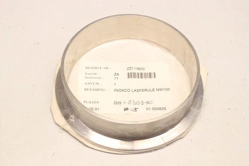 316L NW100 NW 100 Ferule Lasferule Klemmstutzen Klemmverbindung 316L OVP