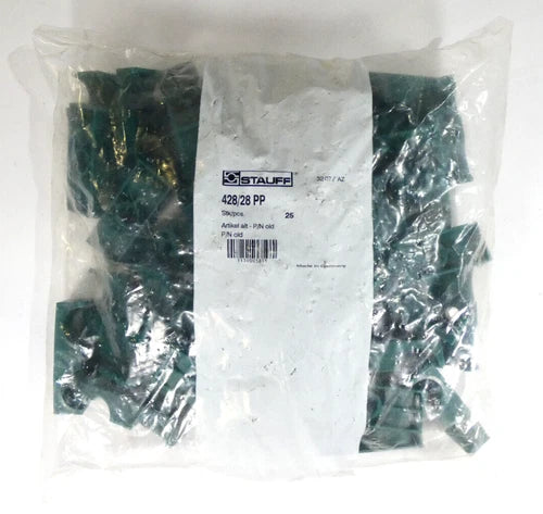 25 Paar STAUFF 428/28 PP Schellenkörper | Gr??e 4 | gerido | Polipropileno | NEU
