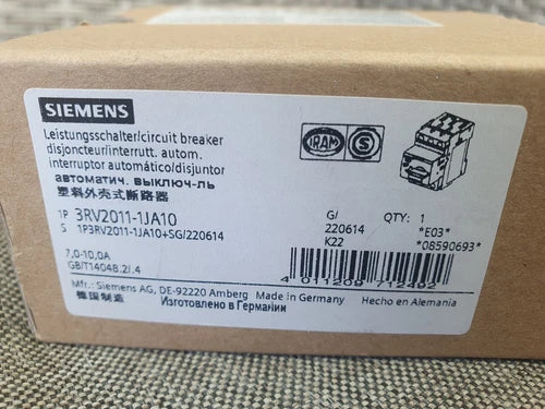 SIEMENS 3RV2011-1JA10 NEW
