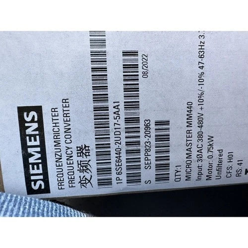 New Siemens 6SE6440-2UD17-5AA1 6SE64402UD175AA1 MICROMASTER440 without filter
