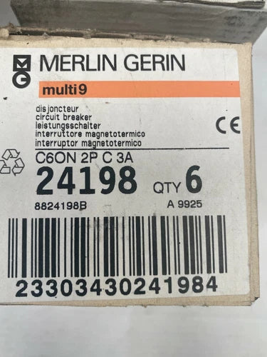 6 pc x SCHNEIDER MERLIN C60N C3 24198