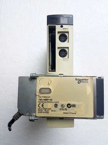 SCHNEIDER ELECTRIC TSX P57103M PL7 PROCESSOR + TSX MBP100 MODBUS + PCMCIA CARD