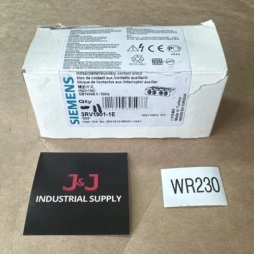 (11) NEW Siemens Auxiliary Contact Block 3RV1901-1E Transverse 1 NO & 1NC PlugIn