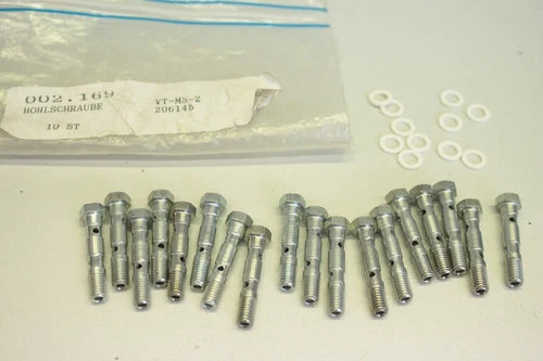 13x 206145 VT-M5-2 002.169 M5 Aussengewinde Hohlschraube Hollow Bolt 002.169 OVP