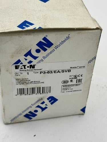 1pc x EATON MAIN SWITCH P3-63/EA/SVB 02/15 IL03802002Z