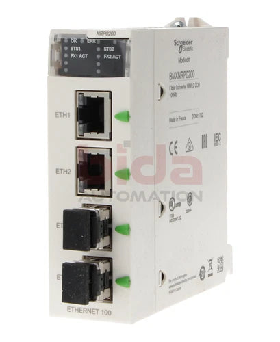 施耐德电气 BMXNRP0200 Glasfaser-Konverter 光纤转换器 MM/LC 2CH